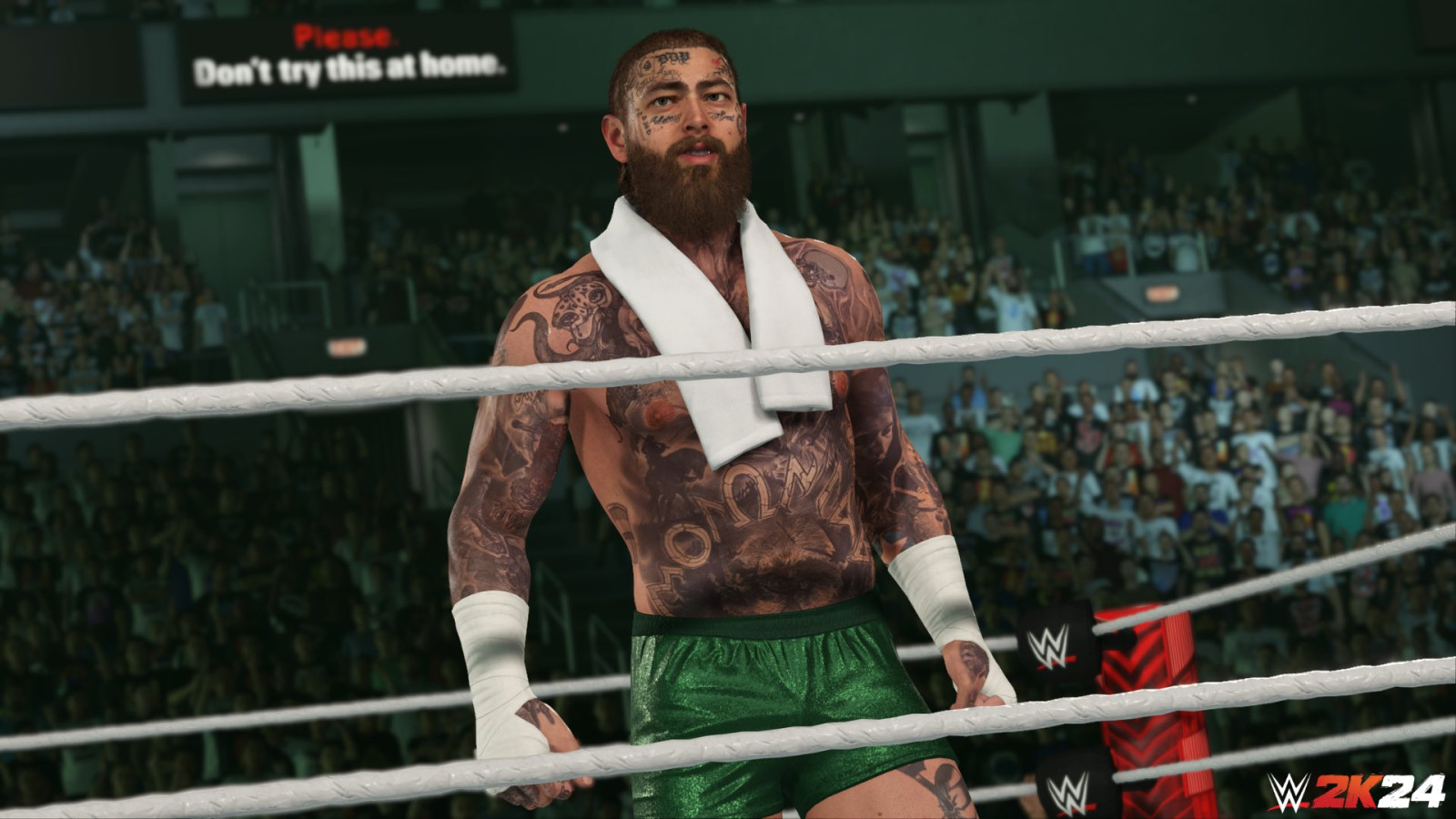 Cover image for Playable Post Malone in WWE is a cross-entertainment bullseye